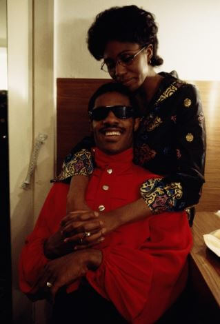Hodari Robertson's mother, Syreeta Wright with her first husband, Stevie Wonder.